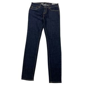 Vans Off the Wall Denim Jeans Women 5/27 Dark Blue Skinny Fit Mid Rise New